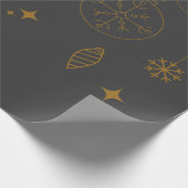 Kerst inpakpapier, groene en gouden geschenken cadeaupapier (Hoek)