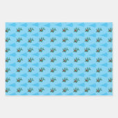 Kerst inpakpapier in blauw (Voorkant 2)