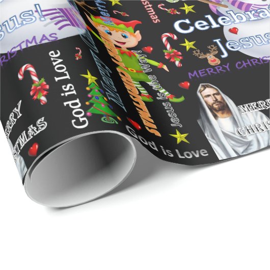 Kerst inpakpapier Jezus Santa (Rol Hoek)