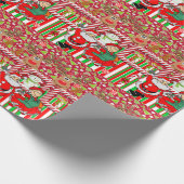 Kerst inpakpapier Mrs Claus Santa (Hoek)