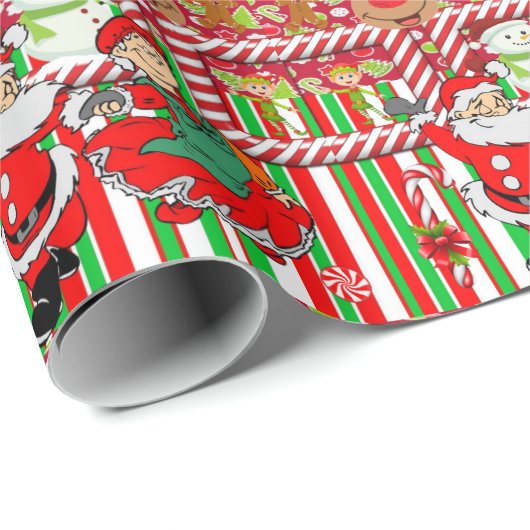 Kerst inpakpapier Mrs Claus Santa (Rol Hoek)