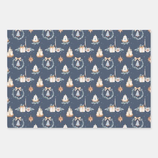 Kerst inpakpapier set (Voorkant)