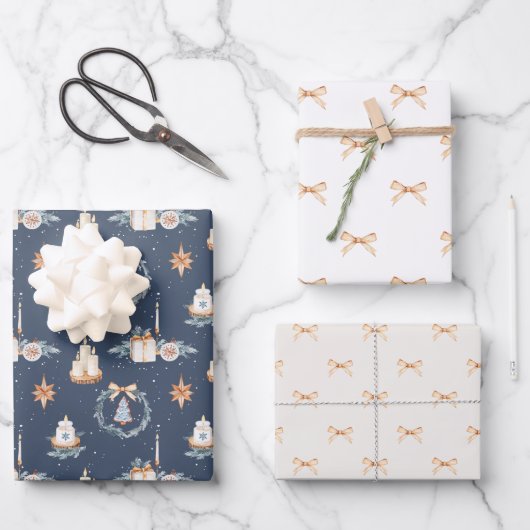 Kerst inpakpapier set (Voorkant)