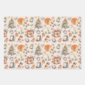 Kerst inpakpapier Set van 3 Design Vel (Voorkant)