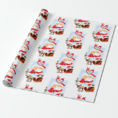 Kerst inpakpapier Sinterklaas, Mrs Claus (Uitgerold)