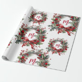 Kerst Inpakpapier Watercolor Kerstmis (Uitgerold)