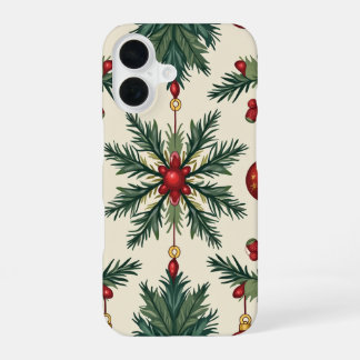Kerst iPhone 16 Slim Fit Hoesje, Glanzend Hoesje