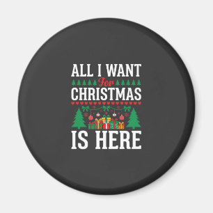 Kerst Is Hier Kerstboom Cadeau Magneet