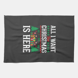 Kerst Is Hier Kerstboom Cadeau Theedoek