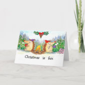 Kerst is leuk wenskaart kaart (Voorkant)