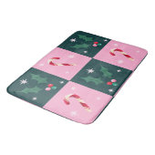 Kerst Ivy, snoepriet met sterren Checkerboard Badmat (Gekanteld)