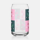 Kerst Ivy, snoepriet met sterren Checkerboard Blikvorm Glas (Rechts)