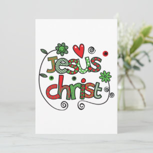 Kerst Jezus Christus Festieve Christelijke Typogra Kaart