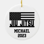 Kerst Jiu Jitsu gepersonaliseerd Keramisch Ornament (Achterkant)