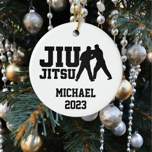 Kerst Jiu Jitsu gepersonaliseerd Keramisch Ornament