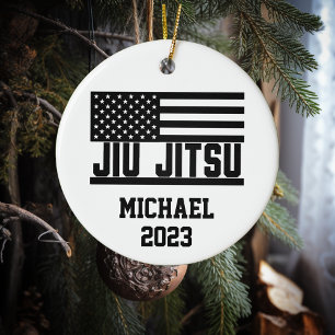Kerst Jiu Jitsu gepersonaliseerd Keramisch Ornament