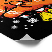 Kerst Jiu Jitsu Gingerbread Xmas Bjj Wrestling Poster (Hoek)