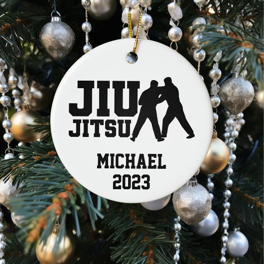 Kerst Jiu Jitsu Persoonlijk Keramisch Ornament