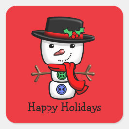 Kerst Jolly Snowman Stickers