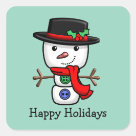 Kerst Jolly Snowman Stickers