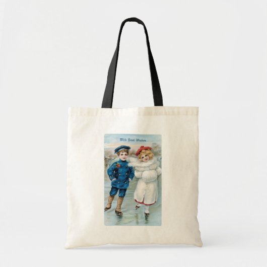 Kerst, jongen, meisje tote bag (Voorkant)