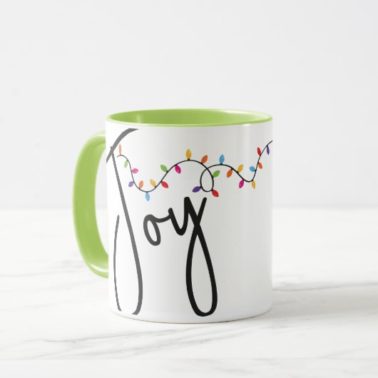 Kerst Joy Custom Branded Mok (Voorkant links)