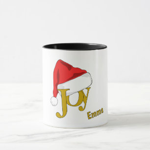 Kerst Joy Sinterklaas Hoed Custom Naam Koffiemok Mok