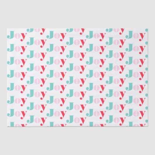 Kerst Joy typografie Tissuepapier (Voorkant)
