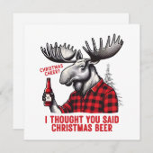 Kerst juichen? Ik dacht dat je kerstbier zei Feestdagenkaart (Voorkant / Achterkant)