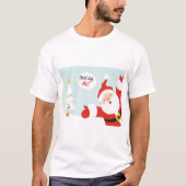 Kerst 'Just Say Ho' basic T-shirt (Voorkant)