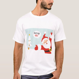 Kerst 'Just Say Ho' basic T-shirt