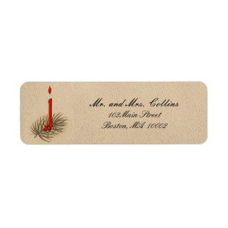 Kerst Kaars Labels