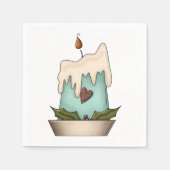 Kerst kaars papier servetten (Voorkant)