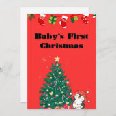 Kerst Kaart Baby's Eerste Kerstmis (Voorkant / Achterkant)