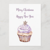 Kerst Kaart Briefkaart, Kerst Cupcake (Voorkant)