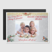 Kerst Kaart cadeau voor grootouders magneet (Voorkant / Achterkant)