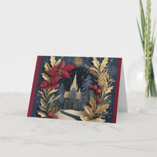 Kerst Kaart - Elegante kerk
