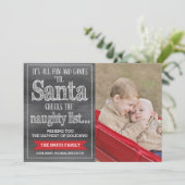 Kerst Kaart Grappig, Vakantie Fotokaart (Staand voorkant)