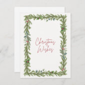 Kerst Kaart "Kerstwensen" (Voorkant / Achterkant)