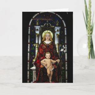 Kerst Kaart--Madonna & Kind Feestdagen Kaart