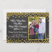 Kerst Kaart met één familiefoto