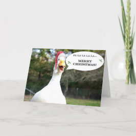 Kerst Kaart met Singing Duck