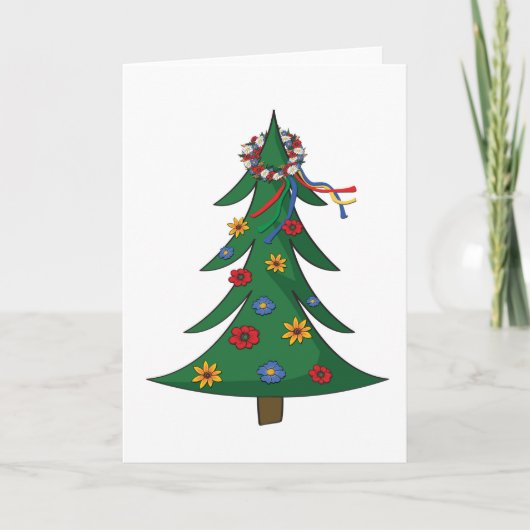 Kerst Kaart - Oekraïens Vinok (Voorkant)