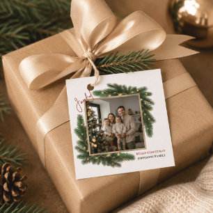 Kerst Kaart Persoonlijke Familie Foto Favoriet T Bedankjes Labels