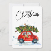 Kerst Kaart-pups met boom (Voorkant)