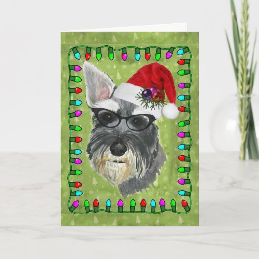 Kerst Kaart (Schnauzer) (Voorkant)