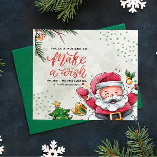 Kerst Kaart sjabloon,  Kerstmis Santa