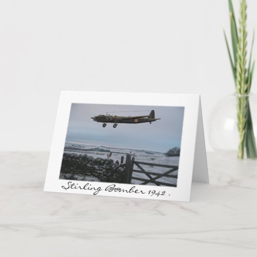 Kerst Kaart Vliegtuig (Achterkant)