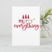 Kerst Kaart, vrolijk alles Feestdagenkaart (Staand voorkant)