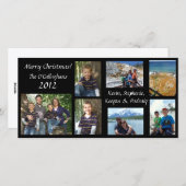 Kerst Kaart - Zwarte achtergrond (Voorkant / Achterkant)